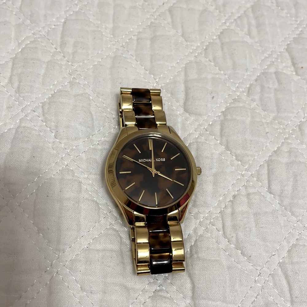 Gold and Tortoise Michael Kors Watch